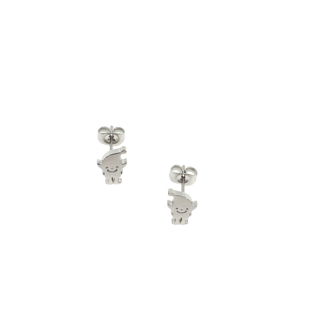 earrings steel silver alf
